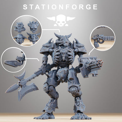 Tech Priests Pythonicus Armageddon, proxy miniature, 28mm heroic scale unpainted resin