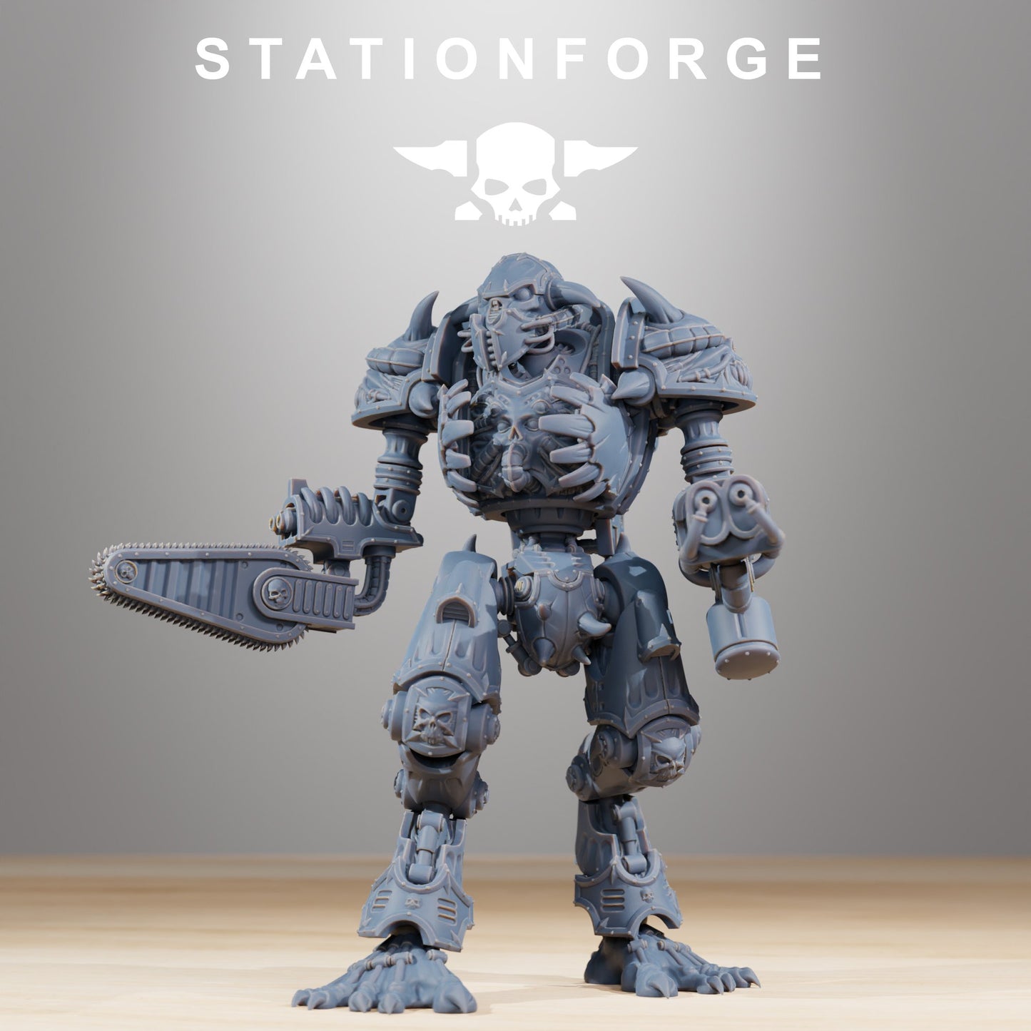 Tech Priests Pythonicus Armageddon, proxy miniature, 28mm heroic scale unpainted resin, view 3