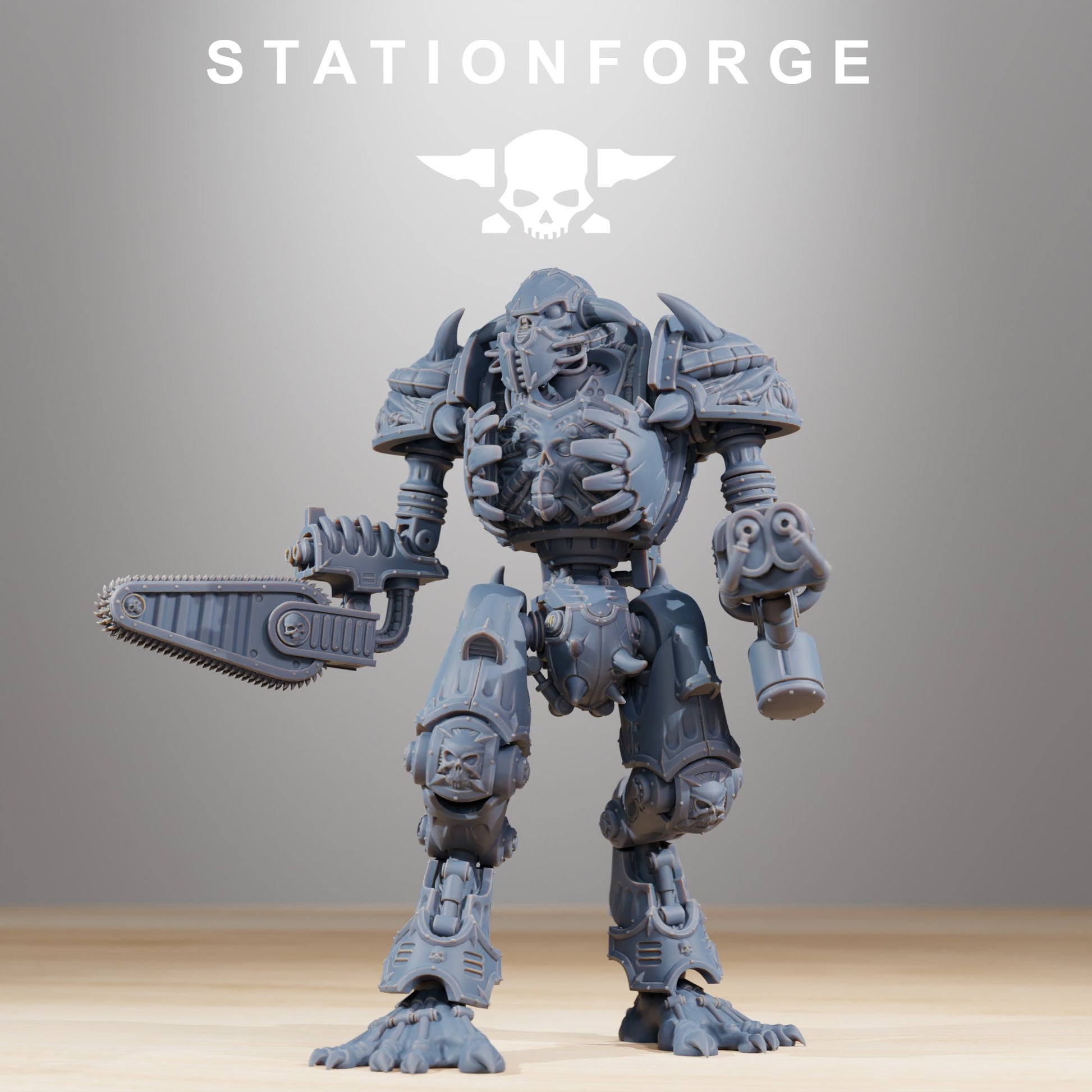 Tech Priests Pythonicus Armageddon, proxy miniature, 28mm heroic scale unpainted resin, view 3