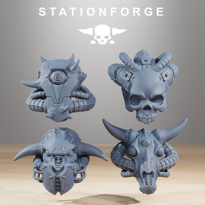 Tech Priests Pythonicus Armageddon, proxy miniature, 28mm heroic scale unpainted resin, view 4