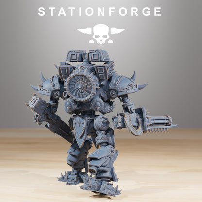 Tech Priests Pythonicus Defender MK2, proxy miniature, 28mm heroic scale unpainted resin, view 3