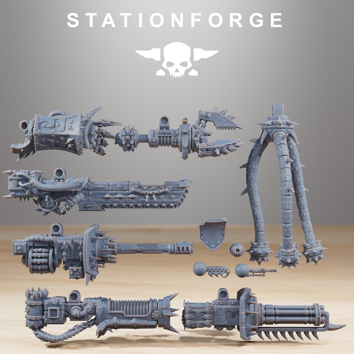 Tech Priests Pythonicus Defender MK2, proxy miniature, 28mm heroic scale unpainted resin, view 5
