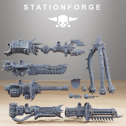 Tech Priests Pythonicus Defender MK2, proxy miniature, 28mm heroic scale unpainted resin, view 5