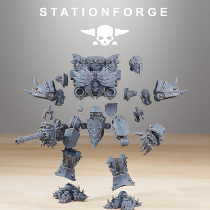 Tech Priests Pythonicus Defender MK2, proxy miniature, 28mm heroic scale unpainted resin, view 6