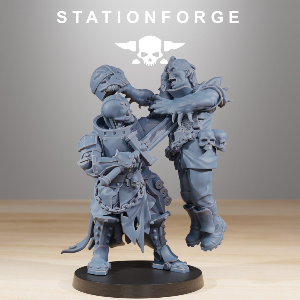 Tech Priests Pythonicus Exterminator, proxy miniature, 28mm heroic scale unpainted resin
