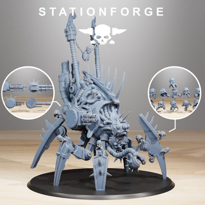 Tech Priests Pythonicus Swarm Spawner, proxy miniature, monster, 28mm heroic scale unpainted resin