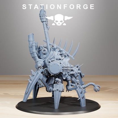 Tech Priests Pythonicus Swarm Spawner, proxy miniature, monster, 28mm heroic scale unpainted resin, view 2