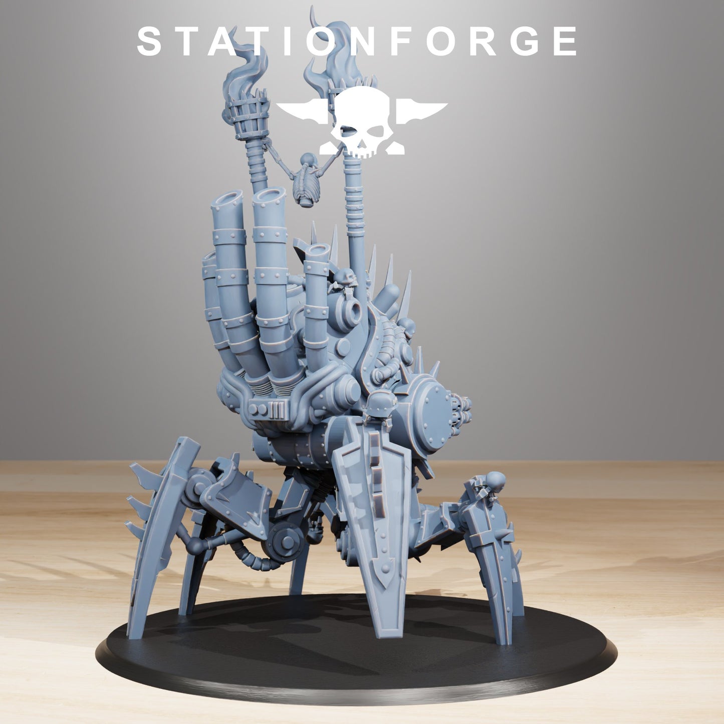 Tech Priests Pythonicus Swarm Spawner, proxy miniature, monster, 28mm heroic scale unpainted resin, view 3