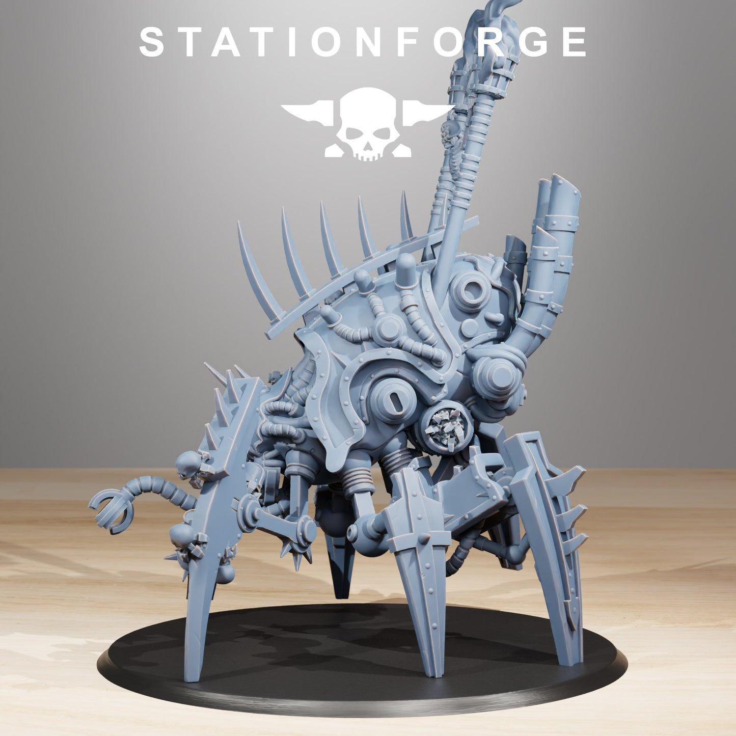 Tech Priests Pythonicus Swarm Spawner, proxy miniature, monster, 28mm heroic scale unpainted resin, view 4