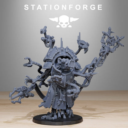 Tech Priests Raticus Priest, proxy miniature, character, 28mm heroic scale unpainted resin