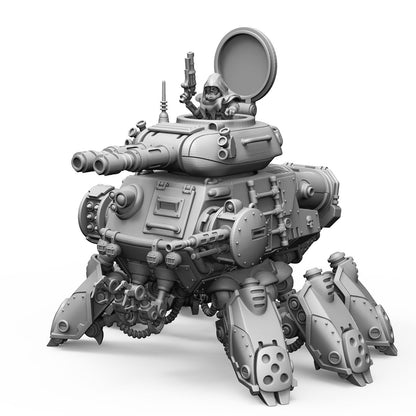 Tech Priests Scavenger Tank, proxy miniature, 28mm heroic scale unpainted resin, view 7