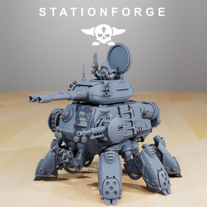 Tech Priests Scavenger Tank Commander, proxy miniature, character, 28mm heroic scale unpainted resin, view 7