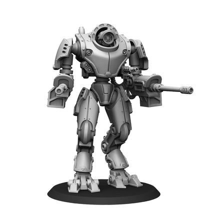 Tech Priests Scavenger Bracer With Cannons, proxy miniature, artillery, 28mm heroic scale unpainted resin, view 3