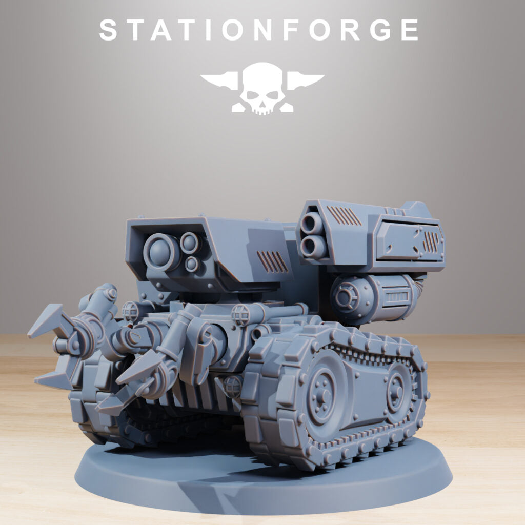 Tech Priests Scavenger Volatiles Reborn (6 Units), proxy miniature, squad, 28mm heroic scale unpainted resin, view 3