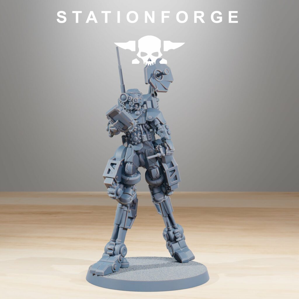 Tech Priests Scavenger Wayfarers V1 (5 Units), proxy miniature, squad, 28mm heroic scale unpainted resin, view 6