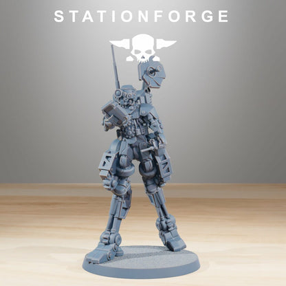 Tech Priests Scavenger Wayfarers V1 (5 Units), proxy miniature, squad, 28mm heroic scale unpainted resin, view 6