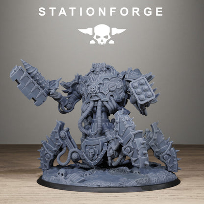 Tech Priests Scavenger Profaner, proxy miniature, 28mm heroic scale unpainted resin, view 3