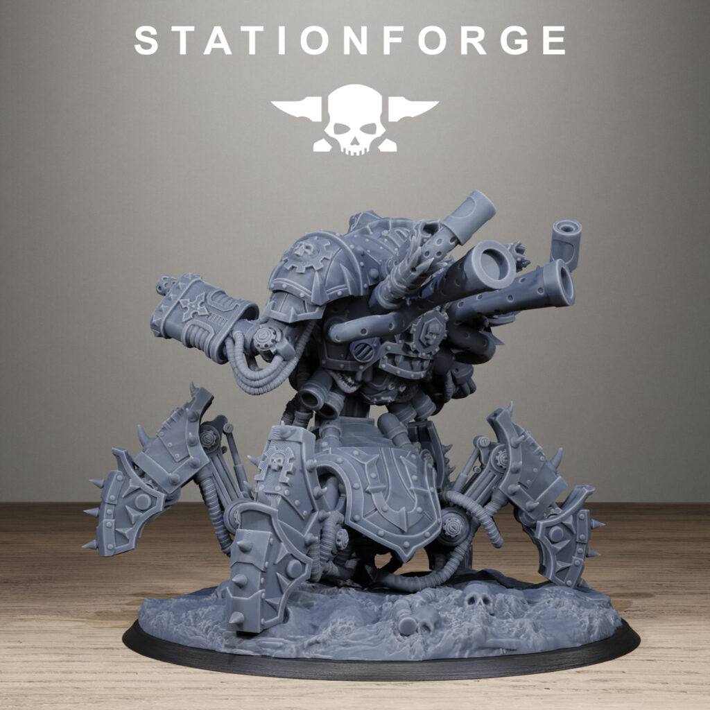 Tech Priests Scavenger Profaner, proxy miniature, 28mm heroic scale unpainted resin, view 5