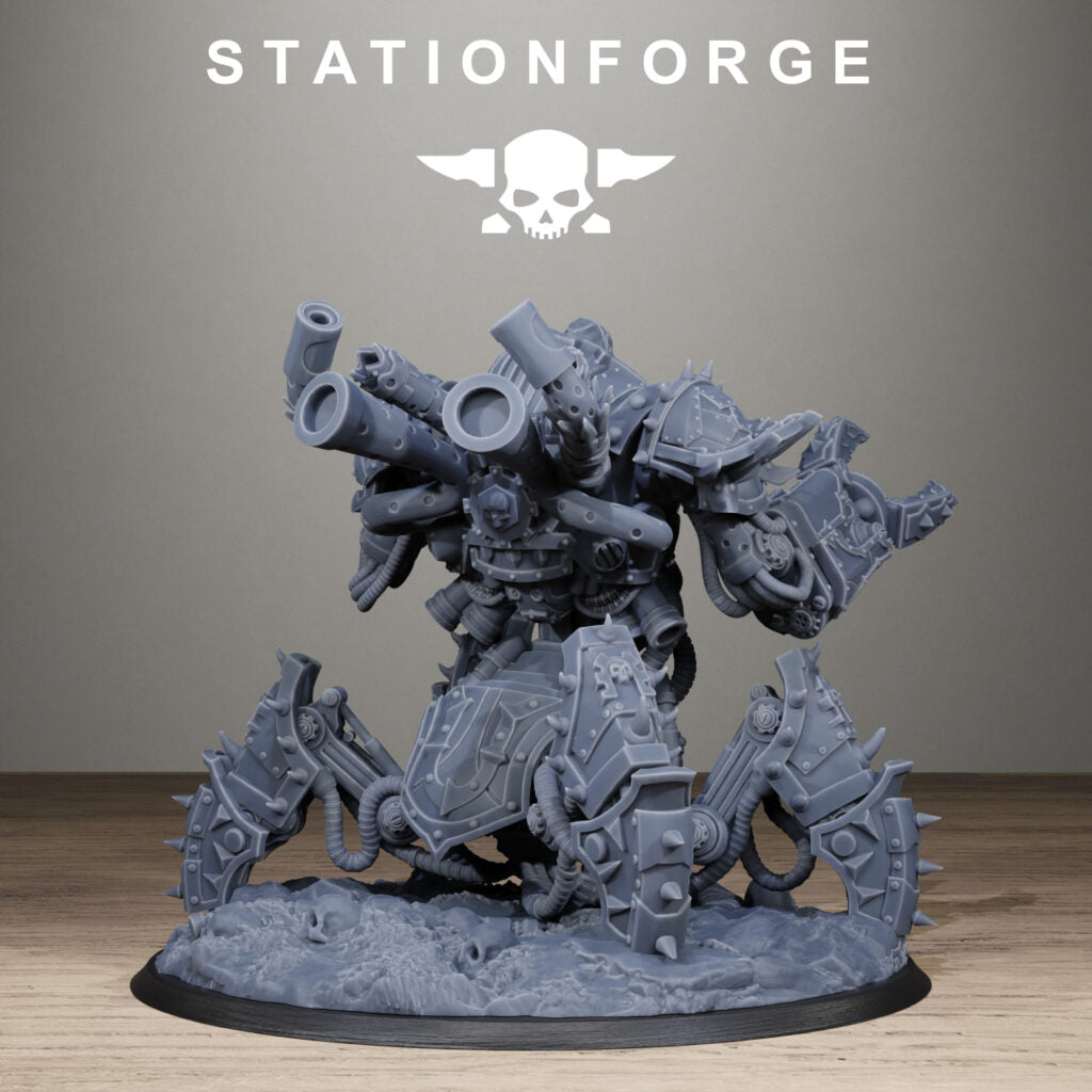 Tech Priests Scavenger Profaner, proxy miniature, 28mm heroic scale unpainted resin, view 6