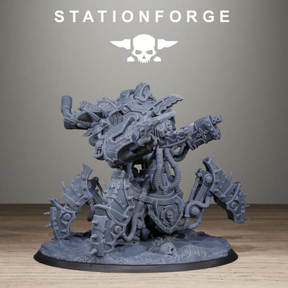 Tech Priests Scavenger Profaner, proxy miniature, 28mm heroic scale unpainted resin, view 7