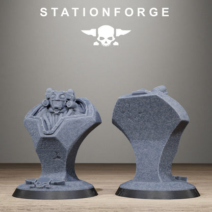 Tech Priests Scavenger Profaner, proxy miniature, 28mm heroic scale unpainted resin, view 8