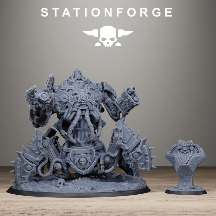 Tech Priests Scavenger Profaner, proxy miniature, 28mm heroic scale unpainted resin, view 10