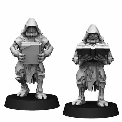 Tech Priests Scavenger Rangers Manual Casters, proxy miniature, 28mm heroic scale unpainted resin, view 3