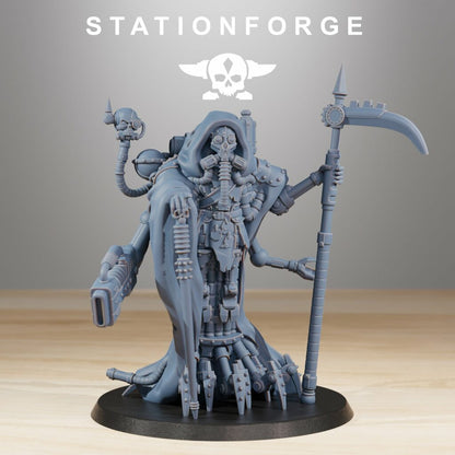 Tech Priests Scavenger Reaper, proxy miniature, 28mm heroic scale unpainted resin, view 2
