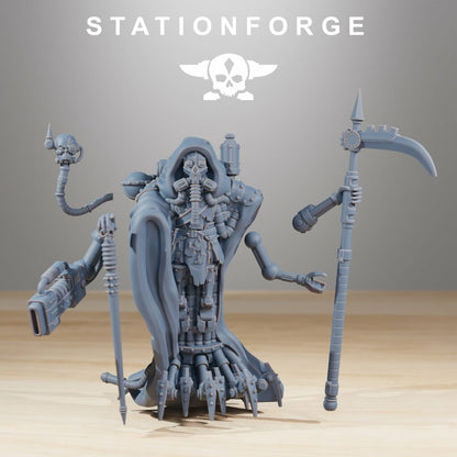 Tech Priests Scavenger Reaper, proxy miniature, 28mm heroic scale unpainted resin, view 3
