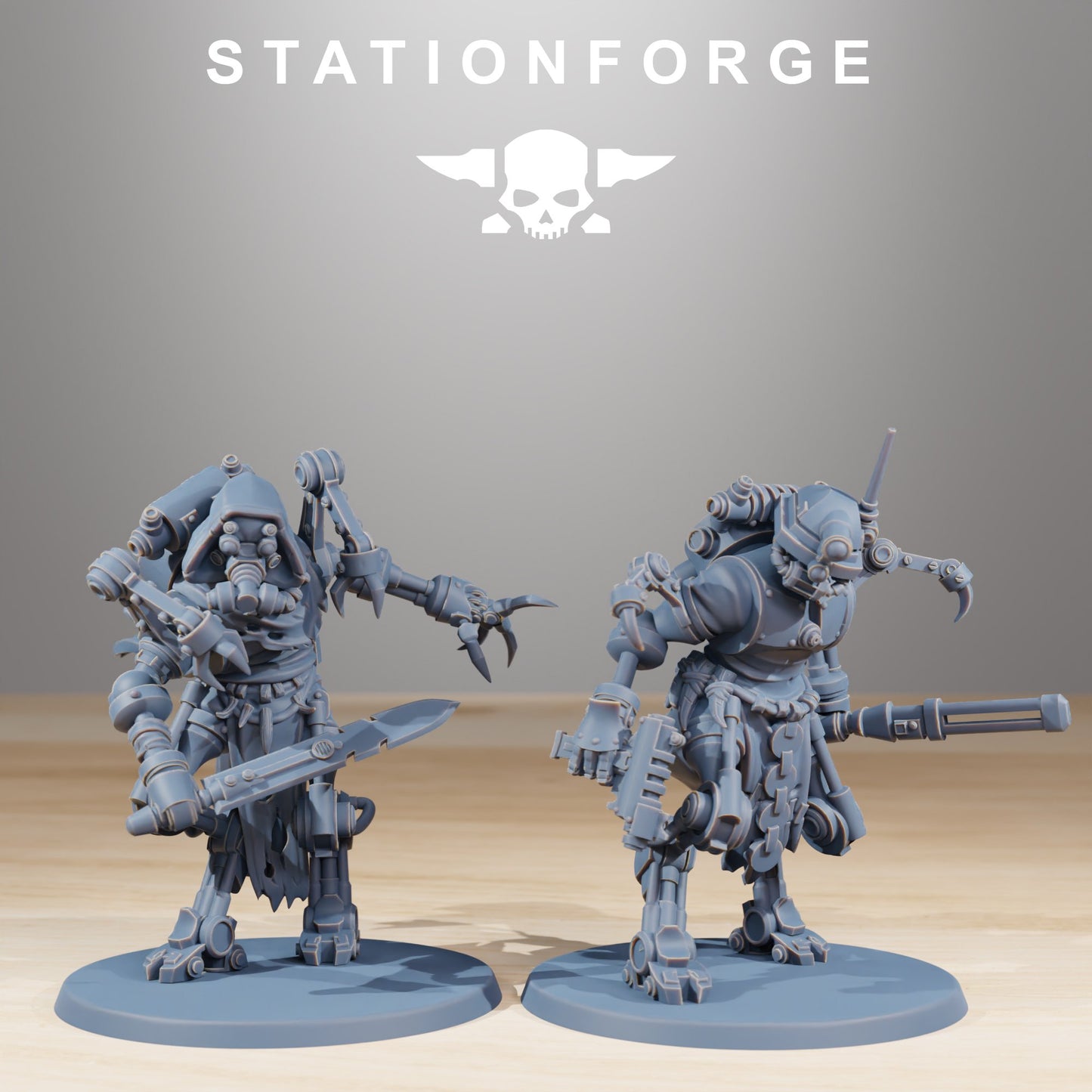 Tech Priests Scavenger Runners (10 Units), proxy miniature, squad, 28mm heroic scale unpainted resin, view 5