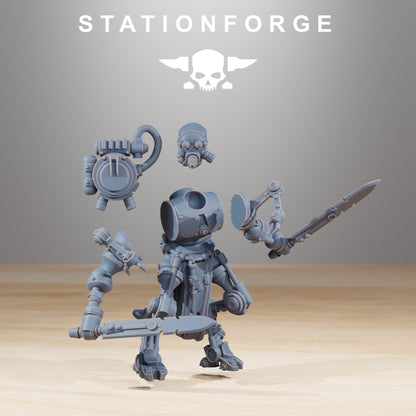 Tech Priests Scavenger Runners (10 Units), proxy miniature, squad, 28mm heroic scale unpainted resin, view 8