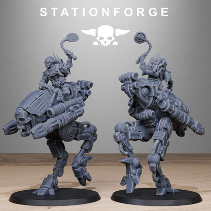 Tech Priests Scavenger Shadow Walkers, proxy miniature, 28mm heroic scale unpainted resin, view 5