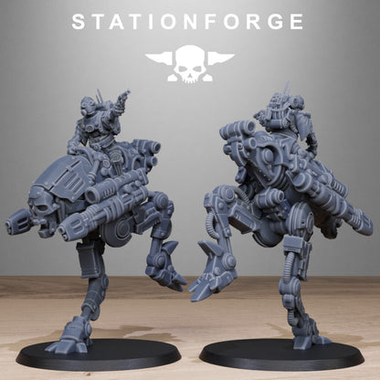 Tech Priests Scavenger Shadow Walkers, proxy miniature, 28mm heroic scale unpainted resin, view 6