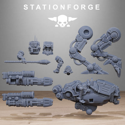 Tech Priests Scavenger Shadow Walkers, proxy miniature, 28mm heroic scale unpainted resin, view 8