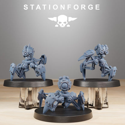 Tech Priests Servo Bots Remake (15 Units), proxy miniature, squad, 28mm heroic scale unpainted resin, view 3