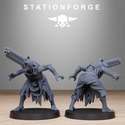 Tech Priests Necromants, proxy miniature, 28mm heroic scale unpainted resin, view 8