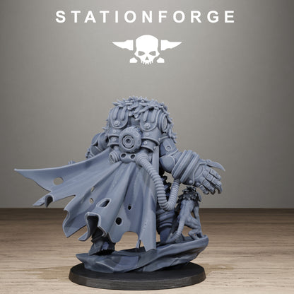 Tech Priests Vernaxers, proxy miniature, 28mm heroic scale unpainted resin, view 5