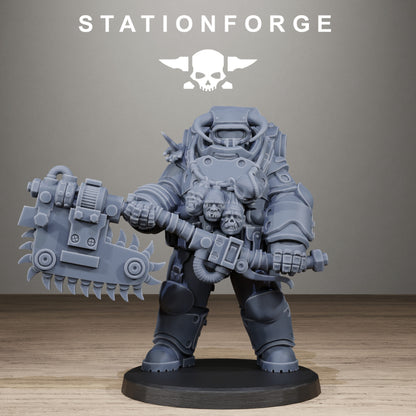 Tech Priests Vernaxers, proxy miniature, 28mm heroic scale unpainted resin, view 7