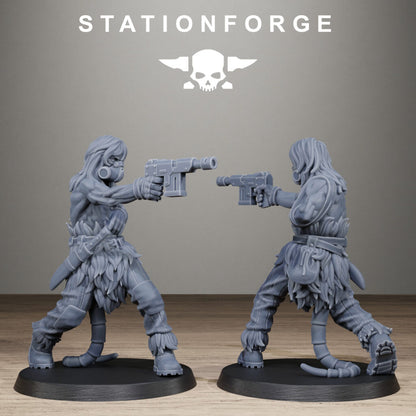 Tech Priests Techno Savages Scrap Tribers, proxy miniature, 28mm heroic scale unpainted resin, view 6