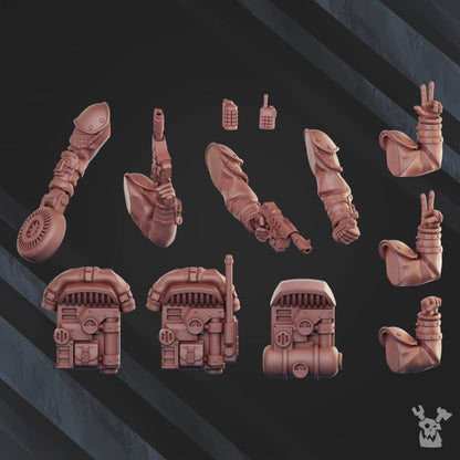 Imperial Army Frostborn Division Fd Special Forces, proxy miniature, 28mm heroic scale unpainted resin, view 4