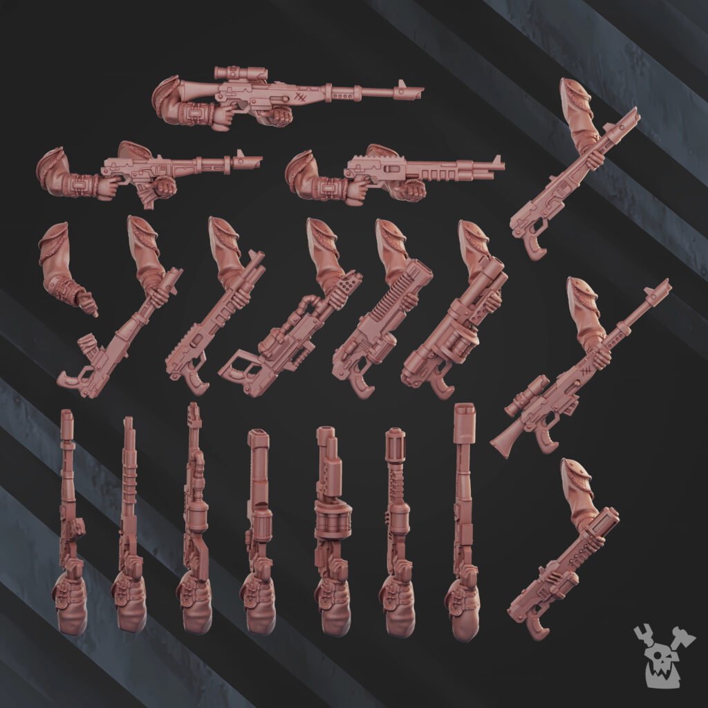 Imperial Army Frostborn Division Fd Special Forces, proxy miniature, 28mm heroic scale unpainted resin, view 5
