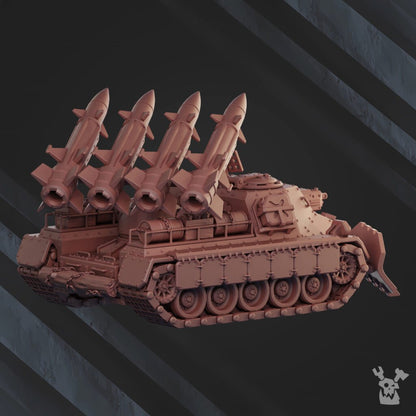 Imperial Army Frostborn Division Rocket Launcher Red Chernenko Rc985, proxy miniature, artillery, 28mm heroic scale, view 3