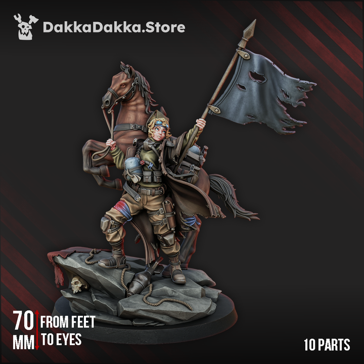 Imperial Army The Princess Of Alcat, proxy miniature, 28mm heroic scale unpainted resin, view 5