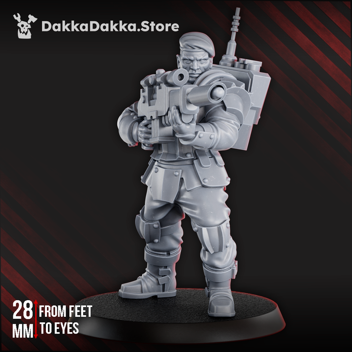 Imperial Army Phaeton Guard Guardsman, proxy miniature, infantry, 28mm heroic scale unpainted resin
