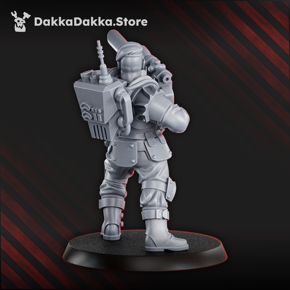 Imperial Army Phaeton Guard Guardsman, proxy miniature, infantry, 28mm heroic scale unpainted resin, view 5