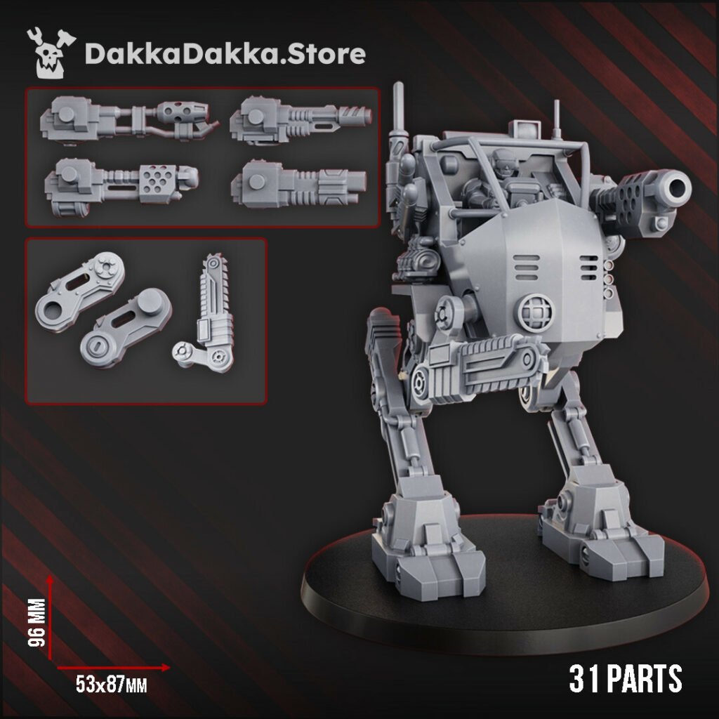 Imperial Army Phaeton Guard Stomper Mech, proxy miniature, walker, 28mm heroic scale unpainted resin