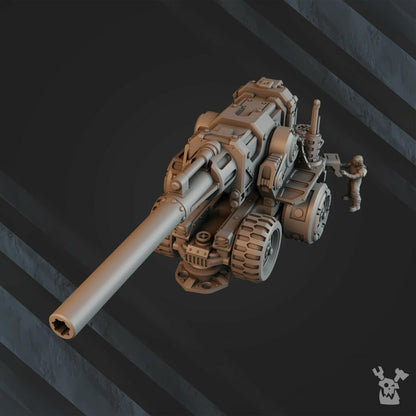 Imperial Army Regius Guard Artillery Mount And Siege Gun, resin miniature bases, 28mm heroic scale unpainted resin, view 5