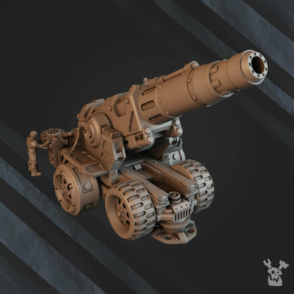 Imperial Army Regius Guard Artillery Mount And Siege Gun, resin miniature bases, 28mm heroic scale unpainted resin, view 7