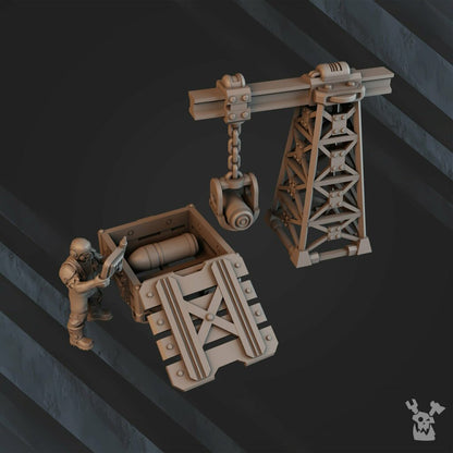 Imperial Army Regius Guard Artillery Mount And Siege Gun, resin miniature bases, 28mm heroic scale unpainted resin, view 8