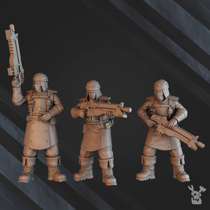 Imperial Army Regius Guard Bedouin Desert Stalkers, proxy miniature, scout, 28mm heroic scale unpainted resin, view 3